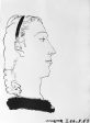 Head of a haughty woman with a ribbon in her hair Online